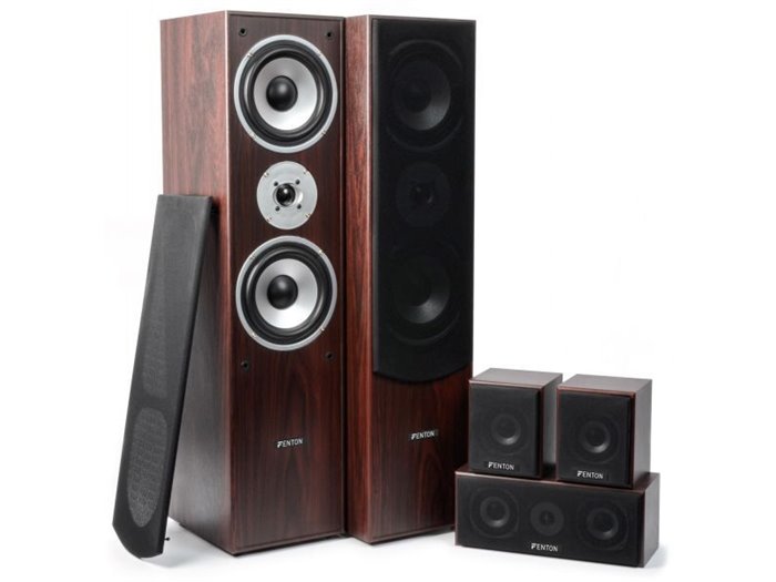 Fenton HF5W Sistema Home Theatre 5.0 - Nogal