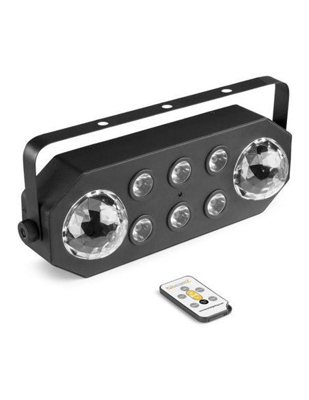 BeamZ StrobeMoon 2-in-1 efecto para fiesta con 2 leds de 12W RGBAWP y mando a distancia