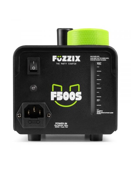 Fuzzix F500S Máquina de humo para fiestas 500 w con mando a distancia inalámbrico