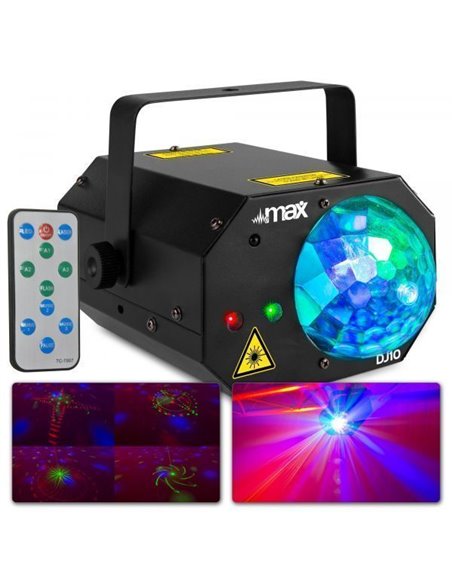 Max DJ10 Jelly Moon con Laser Rojo/Verde
