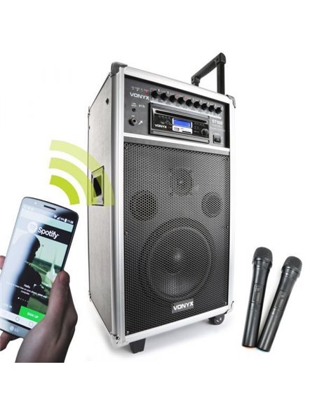 Vonyx ST100 MK2 Sistema de Sonido Portátil 8" Bluetooth/CD/MP3