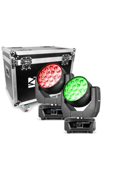 BeamZ MHL1912 Moving Head Wash with Zoom 2pcs in Flightcase