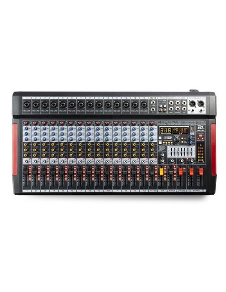 Power Dynamics PDM-T1604 Mezclador de audio de 16 canales DSP/MP3/USB Grabación