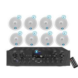 TAMPA 8X8 - HILO MUSICAL EN CASA  4 zonas - 8 altavoces techo 8 pulgadas