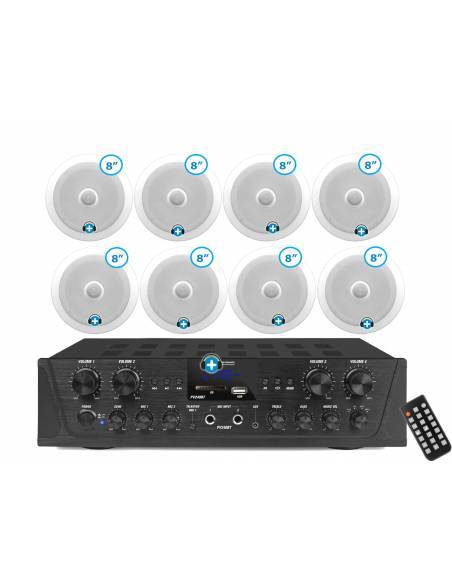 TAMPA 8X8 - HILO MUSICAL EN CASA  4 zonas - 8 altavoces techo 8 pulgadas
