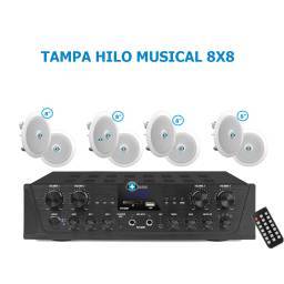 TAMPA 8X8 - HILO MUSICAL EN CASA  4 zonas - 8 altavoces techo 8 pulgadas 2