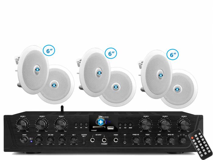 DALLAS 6X6 - HILO MUSICAL EN CASA  6 zonas - 6 altavoces techo 6 pulgadas - 2