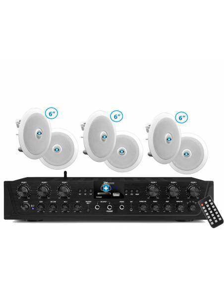 DALLAS 6X6 - HILO MUSICAL EN CASA  6 zonas - 6 altavoces techo 6 pulgadas - 2