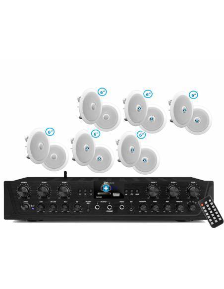 DALLAS 12X6 - HILO MUSICAL EN CASA  6 zonas - 12 altavoces techo 6 pulgadas - 1