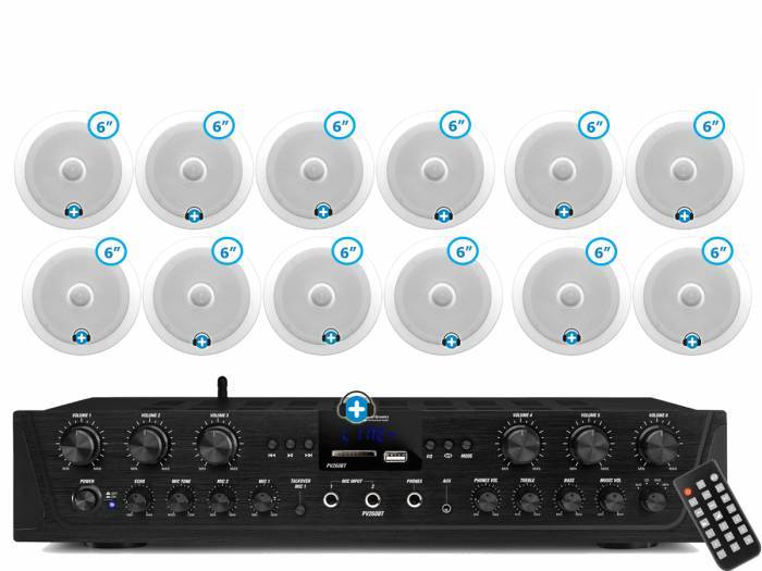 DALLAS 12X6 - HILO MUSICAL EN CASA  6 zonas - 12 altavoces techo 6 pulgadas - 2