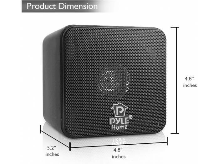 Pyle PCB4BK - Altavoz satélite de 100W, Negro - 2