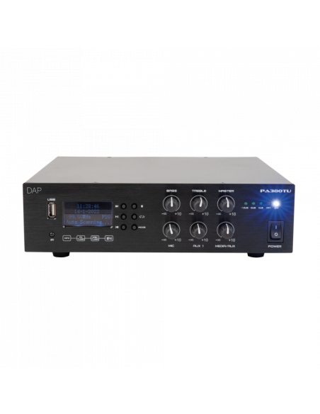 DAP Audio PA-380TU Amplificador para línea de 100V , 80W , Bluetooth 5.0 , USB , Radio FM - 2