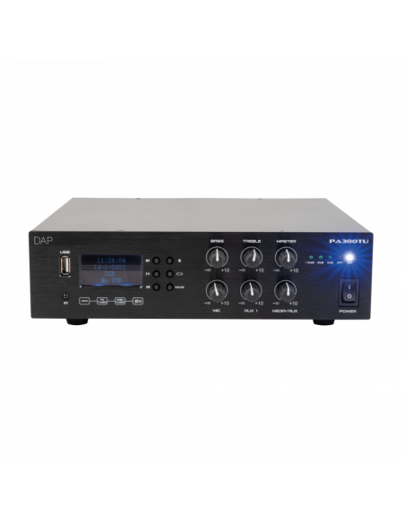 DAP Audio PA-380TU Amplificador para línea de 100V , 80W , Bluetooth 5.0 , USB , Radio FM - 3