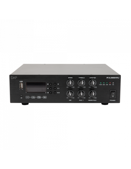 DAP Audio PA-380TU Amplificador para línea de 100V , 80W , Bluetooth 5.0 , USB , Radio FM - 4