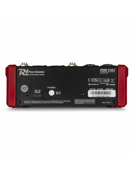 Power Dynamics PDM-Y401 Mezclador de estudio 4-Ch 172653 - 10