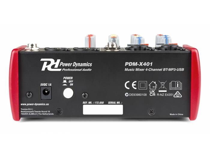 Power Dynamics PDM-X401 Mezclador Musical de estudio 4-Ch - 7