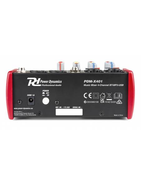 Power Dynamics PDM-X401 Mezclador Musical de estudio 4-Ch - 7