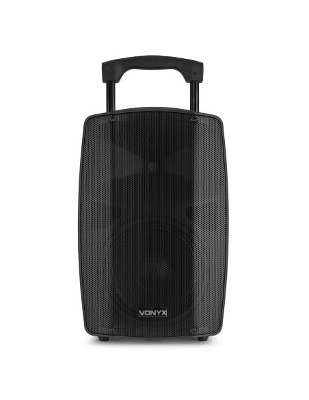 Vonyx VSP200 Altavoz portátil bluetooth de 10” 200W 2 micrófonos inalámbricos SD USB MP3 - 7