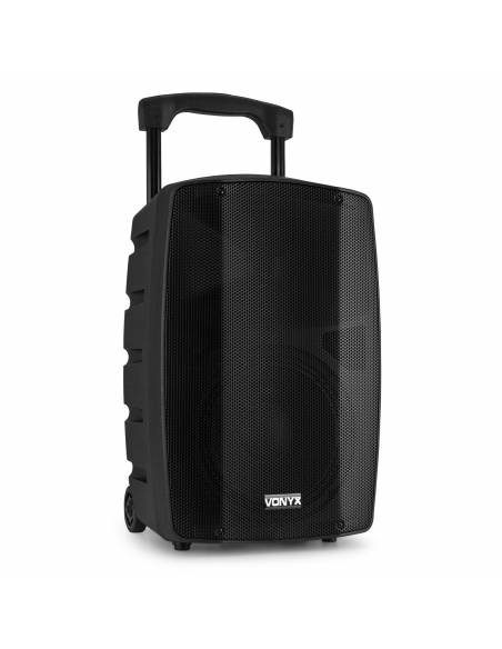 Vonyx VSP200 Altavoz portátil bluetooth de 10” 200W 2 micrófonos inalámbricos SD USB MP3 - 8