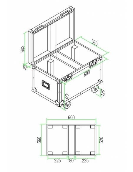 beamZ FC1912 Flightcase para 2x MHL1912  150123 - 2