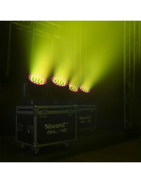 beamZ Pro MHL1940 Cabeza móvil LED Zoom 19x40W 2 unidades en Flightcase  150105 - 16