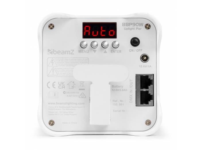 beamZ BBP90W Foco Uplight a batería 4x 4W Blanco  150581 - 7