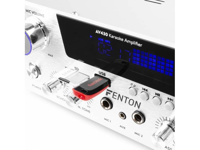 FENTON AV430A -  AMPLIFICADOR KARAOKE 2X 300W - 12