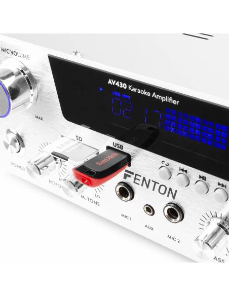 FENTON AV430A -  AMPLIFICADOR KARAOKE 2X 300W - 12