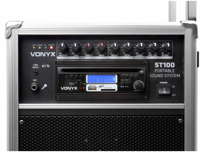 Vonyx ST100 MK2 Sistema de Sonido Portátil 8" Bluetooth/CD/MP3 - 6