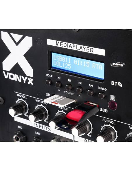 Vonyx VX1000BT Sistema de sonido Activo 1000W 2.2 con bluetooth - 10