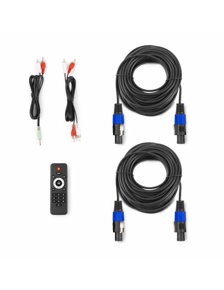 Vonyx VX0812BT 2.1 Pack de altavoces activos con subwoofer de 12" satélites de 8" y bluetooth - 16