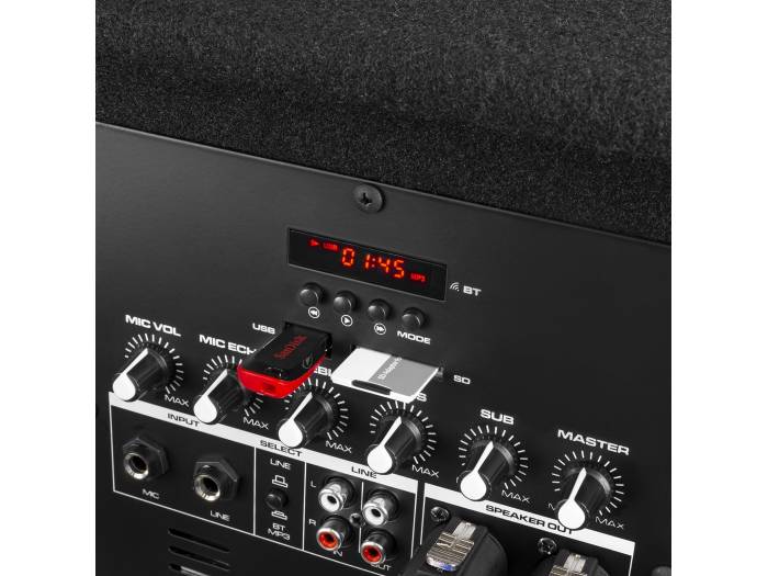 Vonyx VX0812BT 2.1 Pack de altavoces activos con subwoofer de 12" satélites de 8" y bluetooth - 6