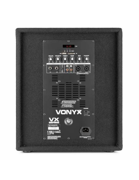 Vonyx VX0812BT 2.1 Pack de altavoces activos con subwoofer de 12" satélites de 8" y bluetooth - 8