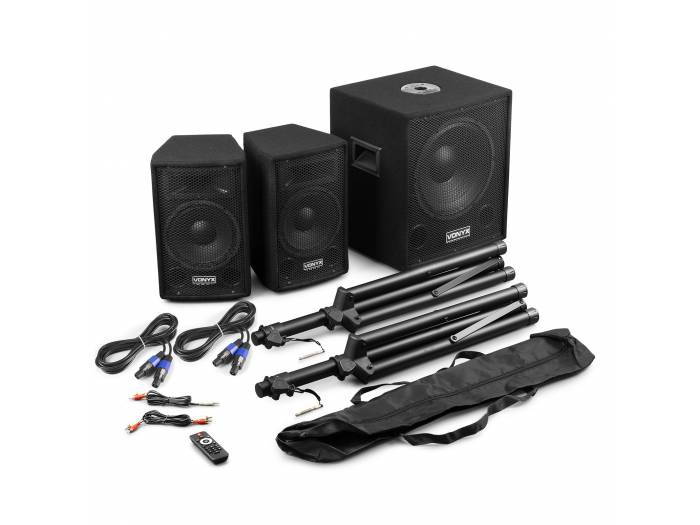 Vonyx VX0812BT 2.1 Pack de altavoces activos con subwoofer de 12" satélites de 8" y bluetooth - 14