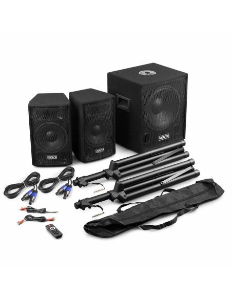 Vonyx VX0812BT 2.1 Pack de altavoces activos con subwoofer de 12" satélites de 8" y bluetooth - 14