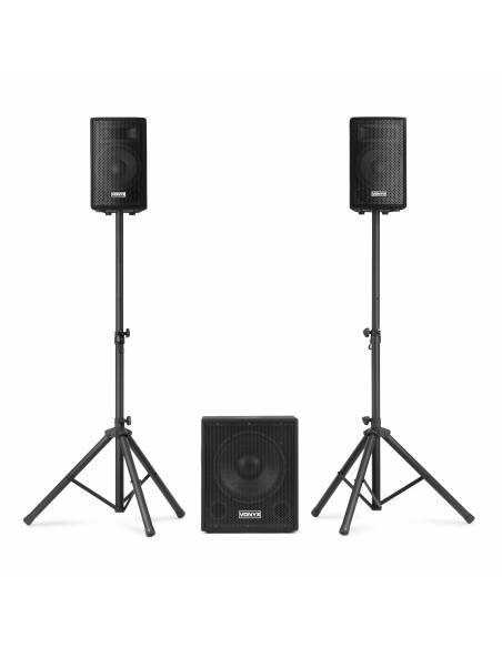 Vonyx VX0812BT 2.1 Pack de altavoces activos con subwoofer de 12" satélites de 8" y bluetooth