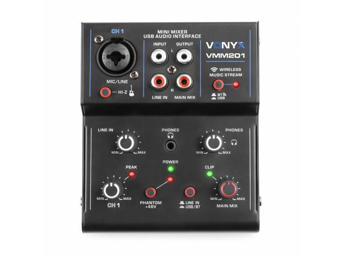 Vonyx VMM201 Mezclador 2 canales con USB Audio Interface  172640 - 2