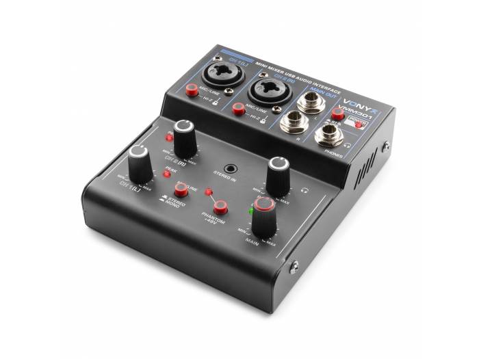 Vonyx VMM301 Mezclador 3 canales con USB Audio Interface  172642 - 3
