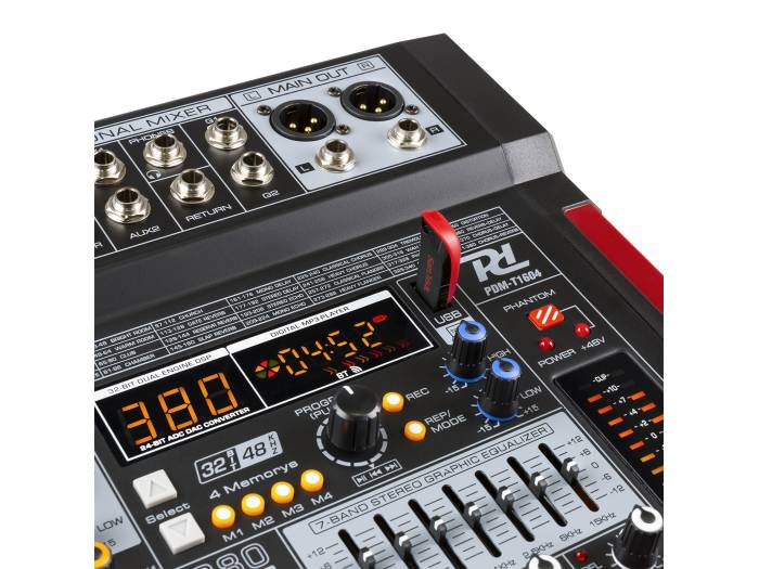 Power Dynamics PDM-T1604 Mezclador de audio de 16 canales DSP/MP3/USB Grabación - 8