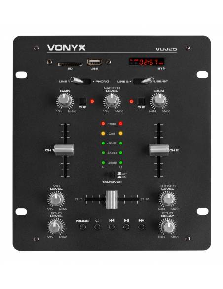 Vonyx VDJ25 Amplificador con mezclador 2 canales - 7