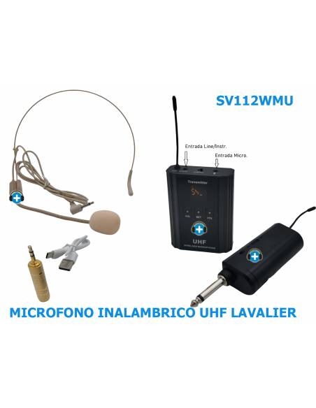 SEVEN SOUNDVECTOR SV112WMU MICROFONO INALAMBRICO UHF LAVALIER - 2