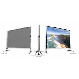 Pantalla con bastidor plegable de aluminio patas estuche y telas - 1 2