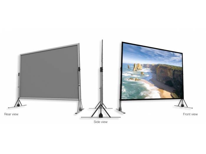 Pantalla con bastidor plegable de aluminio patas estuche y telas - 2