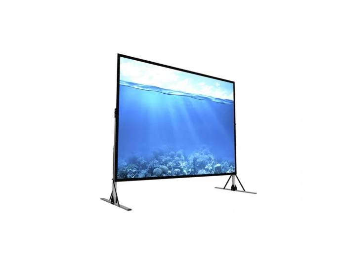 Pantalla con bastidor plegable de aluminio patas estuche y telas - 3