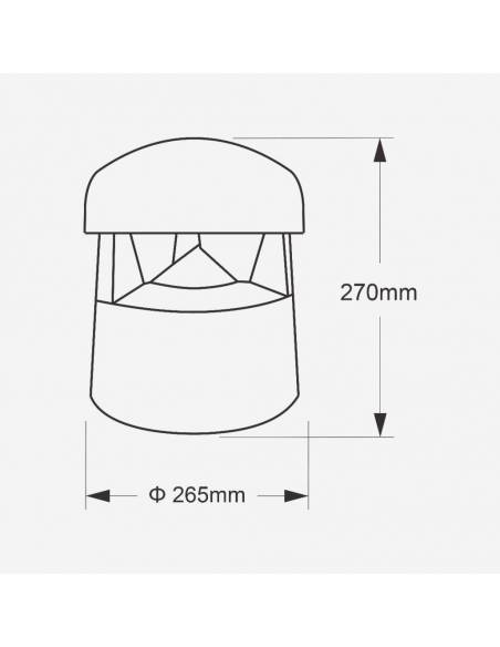 ALTAVOZ PARA EXTERIOR PARK30-8019 MARRON IP66 AUDIOPHONY - 2