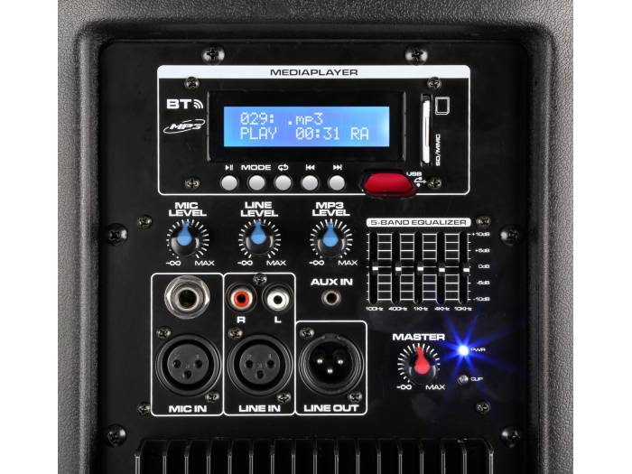 Vonyx SPX-PA9210 Sistema Portatil de Sonido ABS 2x10" 170082 - 5