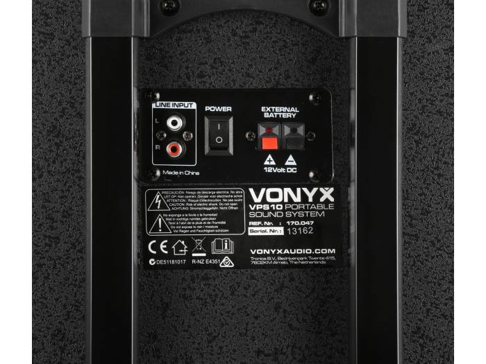 Vonyx VPS10 Sistema Portatil de Sonido 10'' con BT 170047 - 4