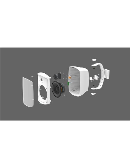 Monacor WALL-04T/SW Pareja de recintos para megafonía de 2 vías