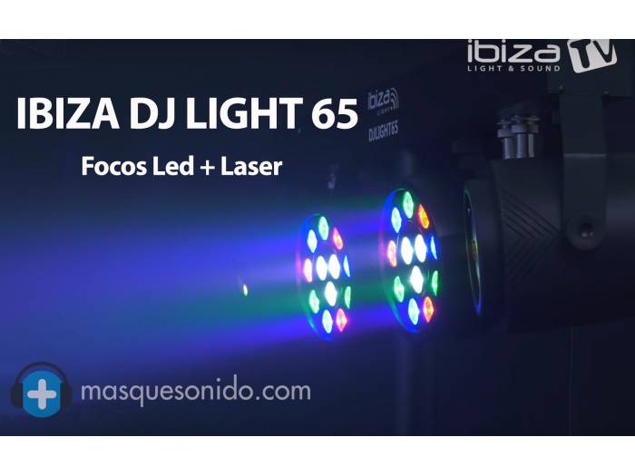 IBIZA LIGHT  DJ LIGHT 65 -Barra de luces 2 leds + 2 laser - 6