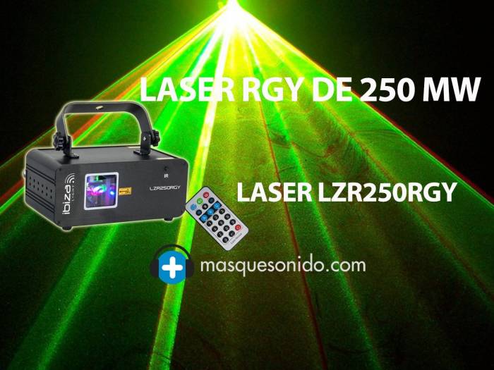 Ibiza Light LZR250RGY -  LASER ROJO-VERDE-AMARILLO 250MW - 2